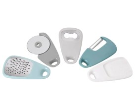 Juego 5 utensilios diseño compacto 